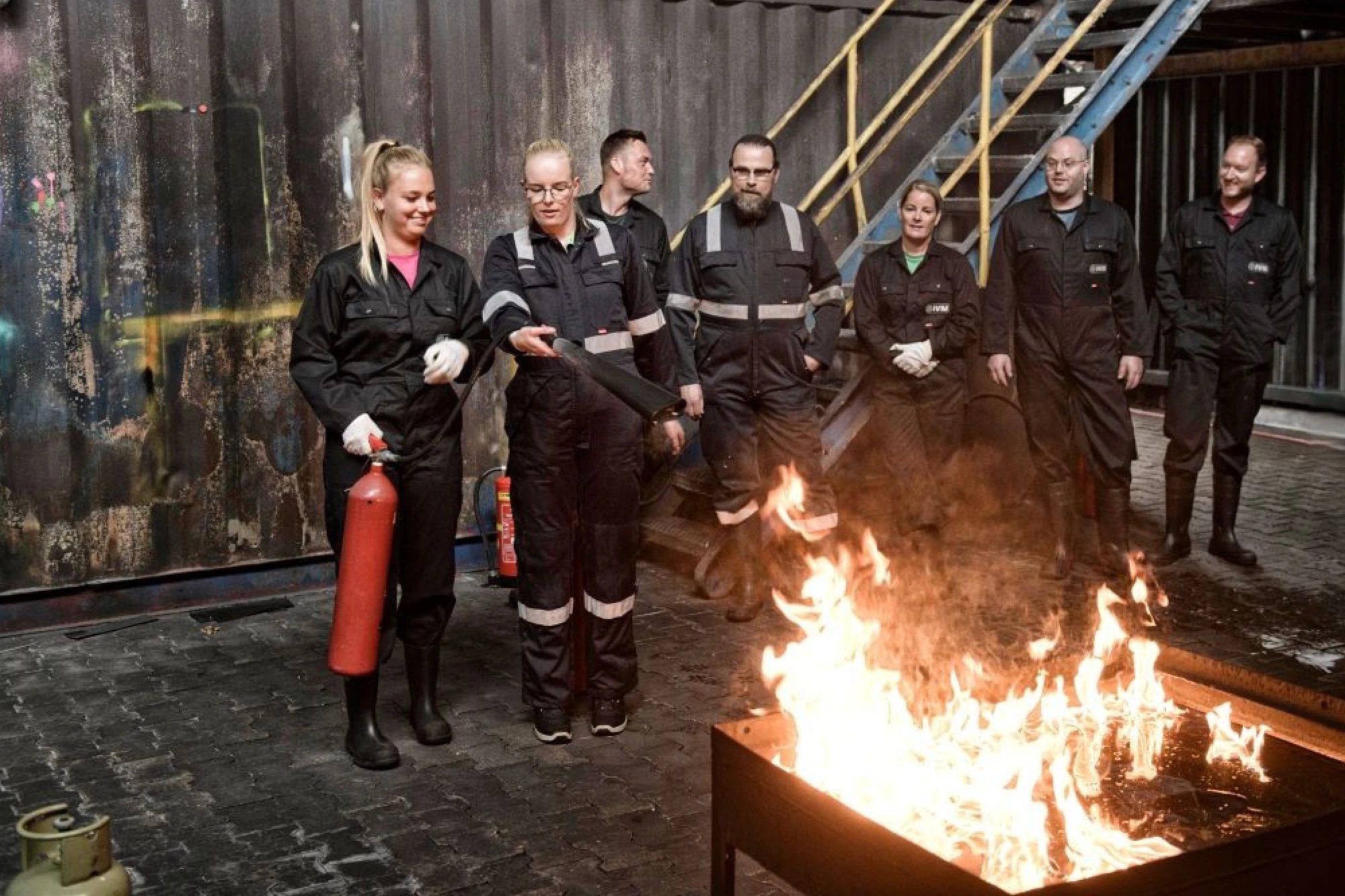 Brand blussen - Vrouw