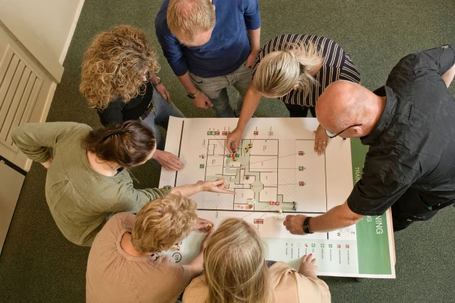 Ontruimingsplan groep mensen